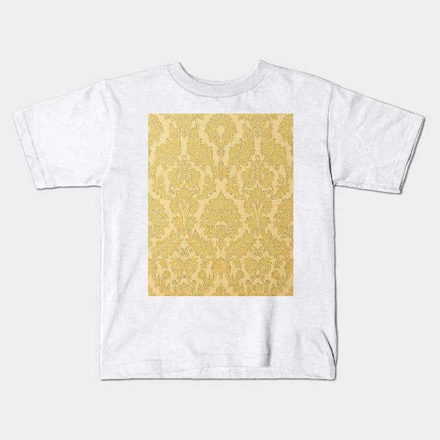 Golden baroque pattern Kids T-Shirt by ghjura